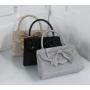 Wholesale cheap shiny fabric clutch bag shoulder bags bow-knot handbag evening bag lady purse