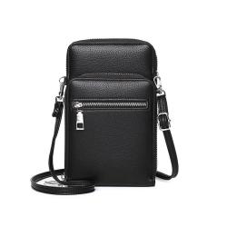 sac tendance 2024  Mobile Phone Bags For Men Travel Crossbody Bag PU Leather Cell Phone Zipper Case Card Holder Shoulder Bag
