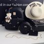 Multi-function Multi-piece Suit Backpack Ladies Bag Pu Leather School Bag 3 In 1 Set Customs Travel Bag