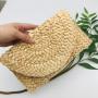 2024 new arrival Handmade Corn Straw Woven Women's Handbags Summer Beach Ladies Straw Clutch Beach Rattan purse