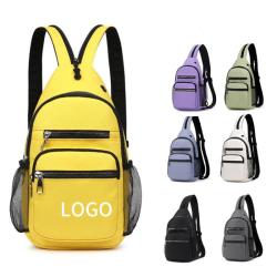Gelory Fashion Designer Ladies Backpack Sports Chest Bag Custom Logo Female Messenger Bags with Earphone Hole