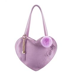 Custom ita bag heart shape ita backpack with printing convertible crossbody shoulder bag
