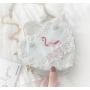 Factory customized heart design girls hand bag Lolita stylish lace decoration women crossbody bag