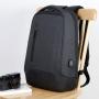 Custom Logo Factory Business Simple Large Capacity USB Laptop Bag Zipper Oxford Waterproof Softback Laptop Travel Backpack