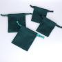 Custom Emboss Logo Suede Microfiber Jewelry Drawstring Bag Luxury Jewelry Gift Packing Suede Pouch