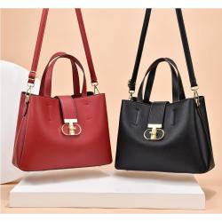 Silk Scarves Shoulder Crossbody Pure Color Fashion Lady Bag Large Capacity Pu Women Shoulder Bag