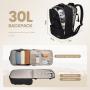 Large capacity carry on LOVEVOOK Backpack with Laptop Compartment 30L Lightweight rich pocket travel laptop backpacks for women
