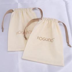 Custom Logo High Quality Cotton Linen Dust Packing Bag Natural Soft Cotton Gift Shoe Shopping Drawstring Pouch