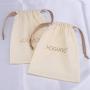 Custom Logo High Quality Cotton Linen Dust Packing Bag Natural Soft Cotton Gift Shoe Shopping Drawstring Pouch