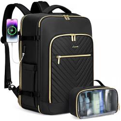 LOVEVOOK Carry On Back pack Flight Approved with Toiletry Pouch Expandable Large Laptop Bags pack Women Men Travel Backpacks