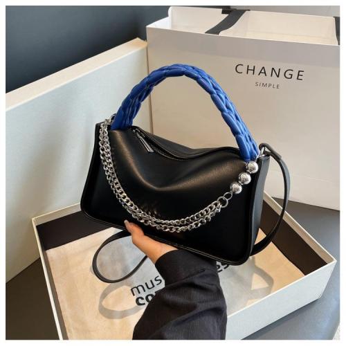 New Arrival Woven Handheld Crossbody Bag Chain Pillow Bags Fashion Ladies Shoulder Bag Pu Leather Handbags For Young Girl