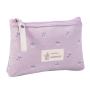 Waterproof Printed Canvas Cosmetic Bag Multifunctional Student Pencil Pouch Portable Small Zipper Wash Bag For Women