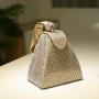 New Diamond Inlaid Dinner Bag Portable Fashion Personalized Triangle Small Bag