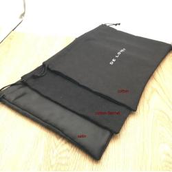 Customized Black Satin Cotton Flannel Dust Bag