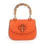 Sac A Main De Lux Borsa Donna New Arrivals Genuine Ostrich Skin Leather Crossbody Bags Bamboo Handle Women Designer Handbags
