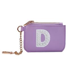 Keymay No MOQ Custom Colorful Women Key Case Kids Cute Coin Purse Nylon Mini Keychain Wallet