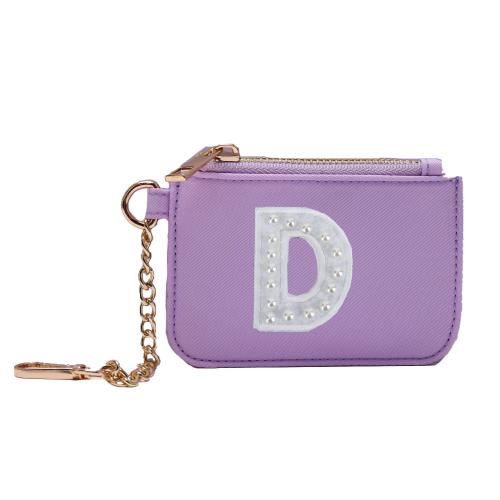 Keymay No MOQ Custom Colorful Women Key Case Kids Cute Coin Purse Nylon Mini Keychain Wallet