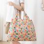 ZX008 Recycled Folding Shopping Bag Nylon Waterproof Storage Bag Multicolor Printed Grocery Washable Tote Bag Picnic Camping