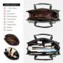 LOVEVOOK Fashion Modern Business Office Work Bag Waterproof PU Leather 15.6 Inch Computer Laptop Tote Bag for Women