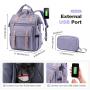 2pcs/set Fashion Carry on School College Work Travel Daypack with USB Port & pencil box Teacher Nurse Bag Laptop Backpack Purse