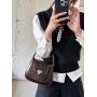 Wholesale New Trend Crossbody Bags Vintage gold lock shoulder bag PU leather shell Handbag for Girls