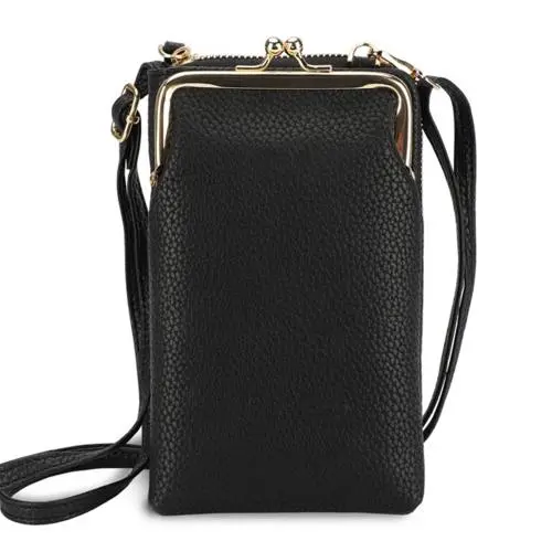 Wholesale leather cellphone bag phone crossbody bag shopping phone leather purse