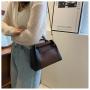 ZR628 Women's Bags PU Fashion Girl Retro Small Patchwork Color Square Bag Simple Zipper Shoulder Crossbody Bag Female Handbag