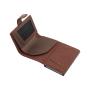 Wholesale genuine leather metal wallet credit card holder aluminium card holder smart wallet