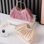 2024 New Arrival ladies party wrinkle clutch bag purses polyester fabric women's dress clutch bag dinner evening clutch bags