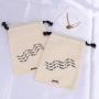 Custom Muslin Cotton Pouch Promotional Small Natural Calico Cloth Drawstring Gift Jewelry Dust Bag