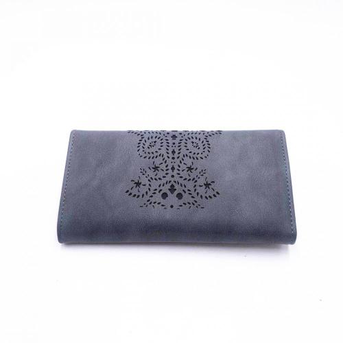 Style Hollow Out Wallet Women PU Leather Clutch Purse Ladies New European OEM ODM Leather Purse Long Accept Customized Logo