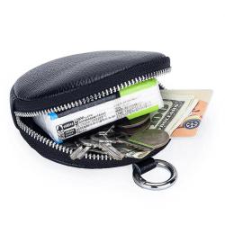 Factory wholesale price The first layer of cowhide coin purse  small round bag simple earphone storage bag bank card coin bag