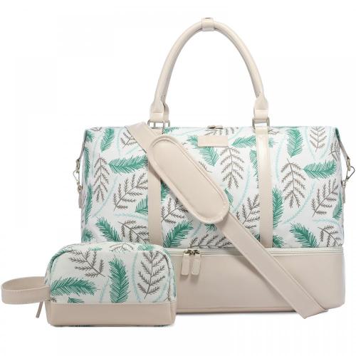 2022 new arrival LOVEVOOK Canvas Travel Duffel Bags with Shoe Compartment Overnight luggage duffle bag women Weekender Bags