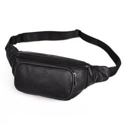 Wholesale Fashion Custom Men Pack Multi-functional Waist Belt Bag PU Leather Fanny Pack