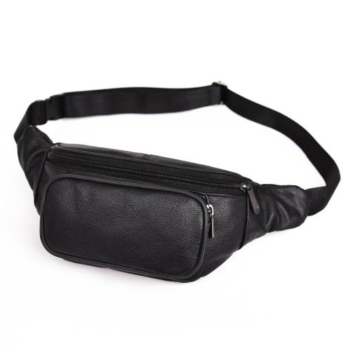 Wholesale Fashion Custom Men Pack Multi-functional Waist Belt Bag PU Leather Fanny Pack