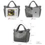 REALER high quality fashion style designer handbags Female Waterproof Tote Bag lady patchwork leather Bag Women Handbags