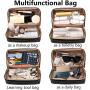 Anti-dust Luxury Handbag PU Leather Portable Makeup Box Bag Customize Label Clear With Strap For Women 2024 Ladies Cosmetic Bag