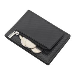 OEM/ODM carbon fiber money clips wallet mens clip wallet rfid pu money clips wallets