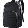 Custom Stylish Water-repellent Nylon Backpack for Travel Business Laptop Backpack for Women 15.6 Inch with USB Charging Port