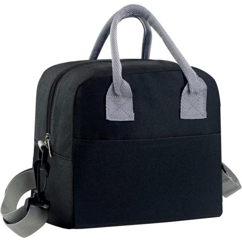 Gelory Reusable Adjustable Shoulder Strap Bento Lunch Tote Bag Insulated Lunch Bag For Office Picnic School
