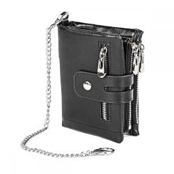 Men's wallet Multi-position wallet Business short check horizontal zipper wallet bag