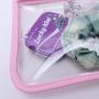 RTS TRAVEL SNACKS STUFF SMILE SKIN Clear Pouch  Clear Pvc Letter Bag Snack Travel Bag Clear Makeup Bag with Sewn on Patches