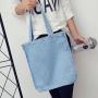 South Korea Women's Large Capacity Denim Hand-Painted Bag Joker Style with Two Handles Fashionable Mother Bag Wholesale