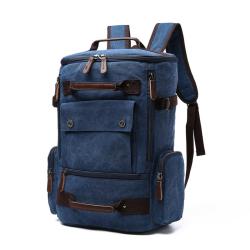 Unisex Large Capacity Canvas Backpack Anti-Theft Computer Bag with Casual Multi-Use Travel Feature Korean Fashion Style