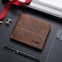 New Model 2024 Slim Wallet For Men Fashion Men Card Holder Wallet Pure Color Customs Wallet
