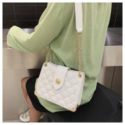 2023 Winter New Fashion Messenger Bag Thread Large Capacity Rivet Bag for Ladies Single Shoulder Chain Small Square Bag