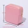Big Sale Small Size Dark Pink Yellow Peach Pink Waterproof Nylon Toiletry Bag Cosmetic Bags Zipper Pouches Travel Makeup Bag