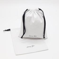 Custom Logo Printed Cotton Twill Drawstring Cosmetic Makeup Storage Bag Recycle Small Cotton Skincare Makeup Pouch