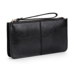 ZF374 Genuine Leather Women Long Wallet Women Purse Zipper Hasp Coin Purse Designer Wallet Card Holder Folding Card Bag