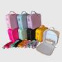 8 Colors Nylon Lunch Box Kids Picnic Cooler Bag Mesh Pocket Crossbody Strap Boys Girls Adults Lunch Bag Kids Lunch Bag